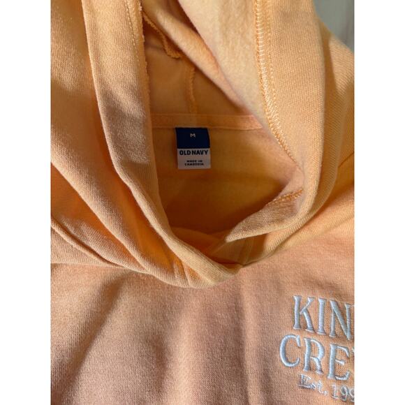 Old Navy medium yellow Be Kind crop hoodie like new - Picture 4 of 4
